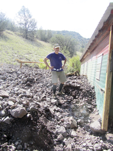 Landslide at Gila Hot Springs takes out home