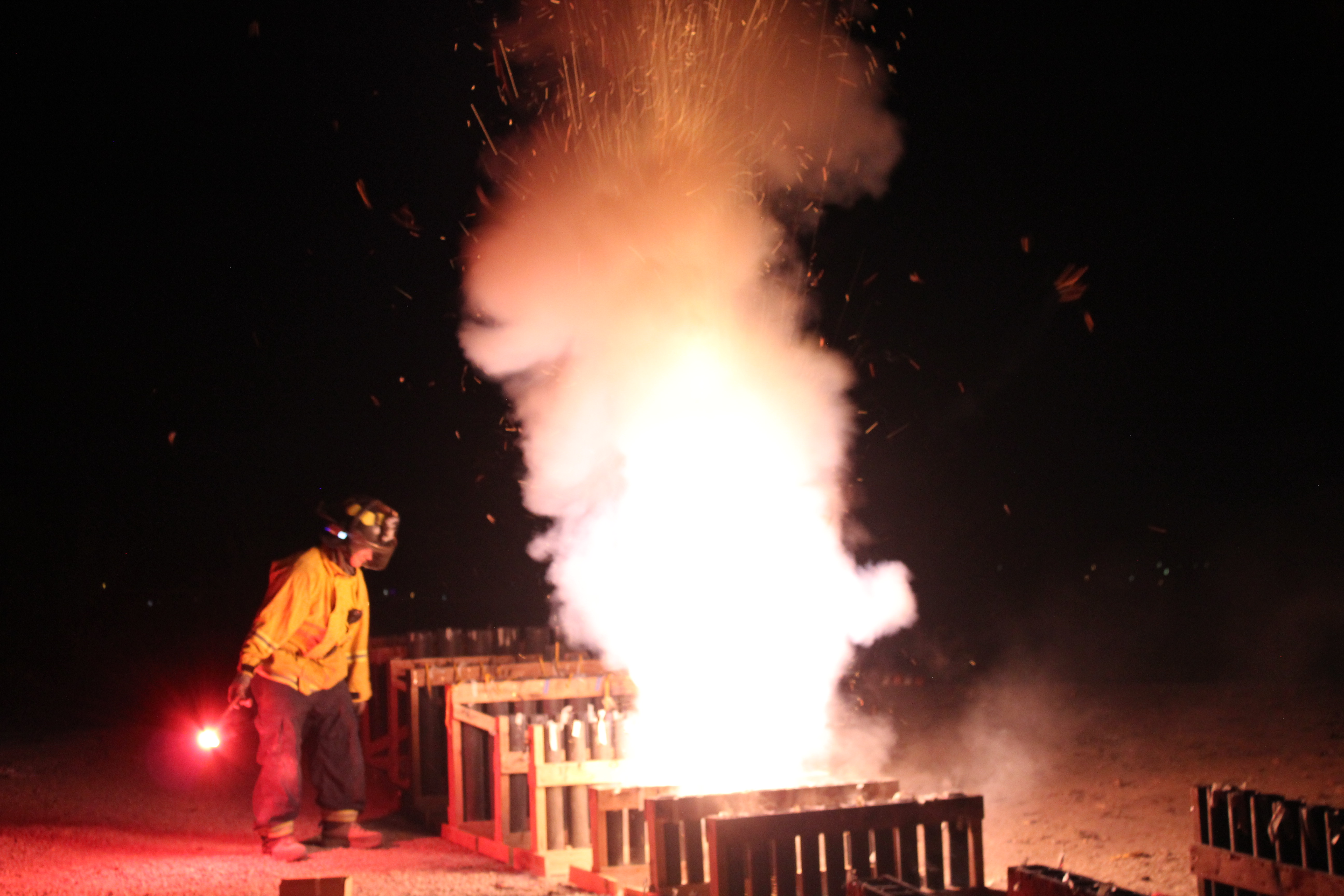 Behind the fireworks