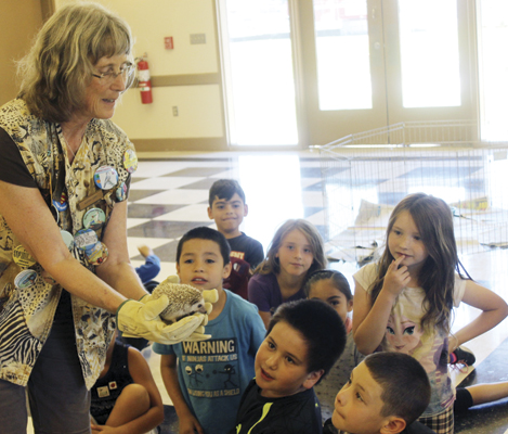 Bayard Library becomes zoo for a day Kathy Zipf of the Rio Grande Zoo's Zoo To You program explained the finer points of a hedgehog's natural defenses at a presentation through the Bayard Public Library on Tuesday.