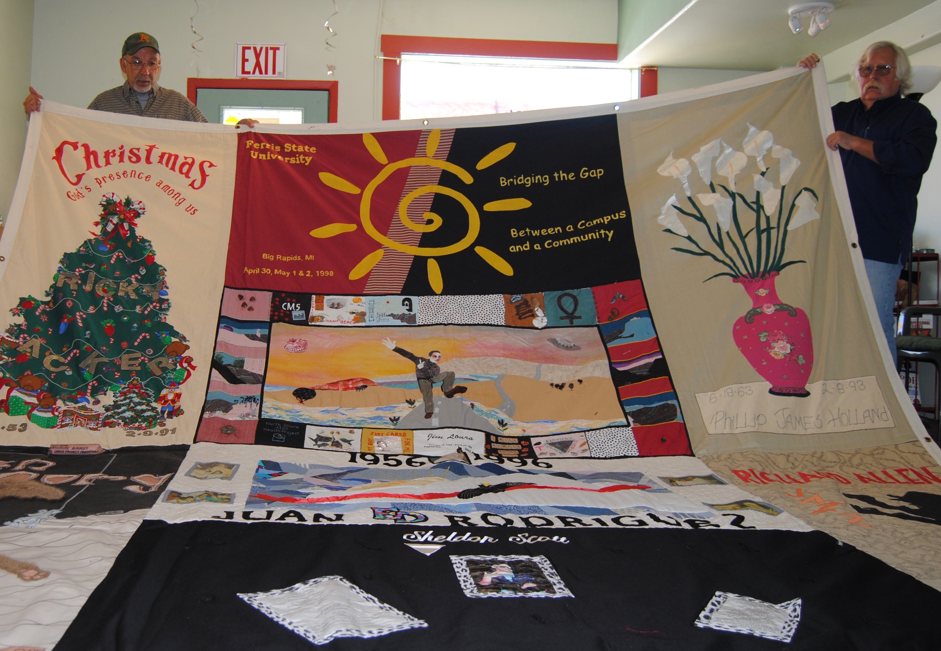 Quilt display to remember and honor those lost to HIV